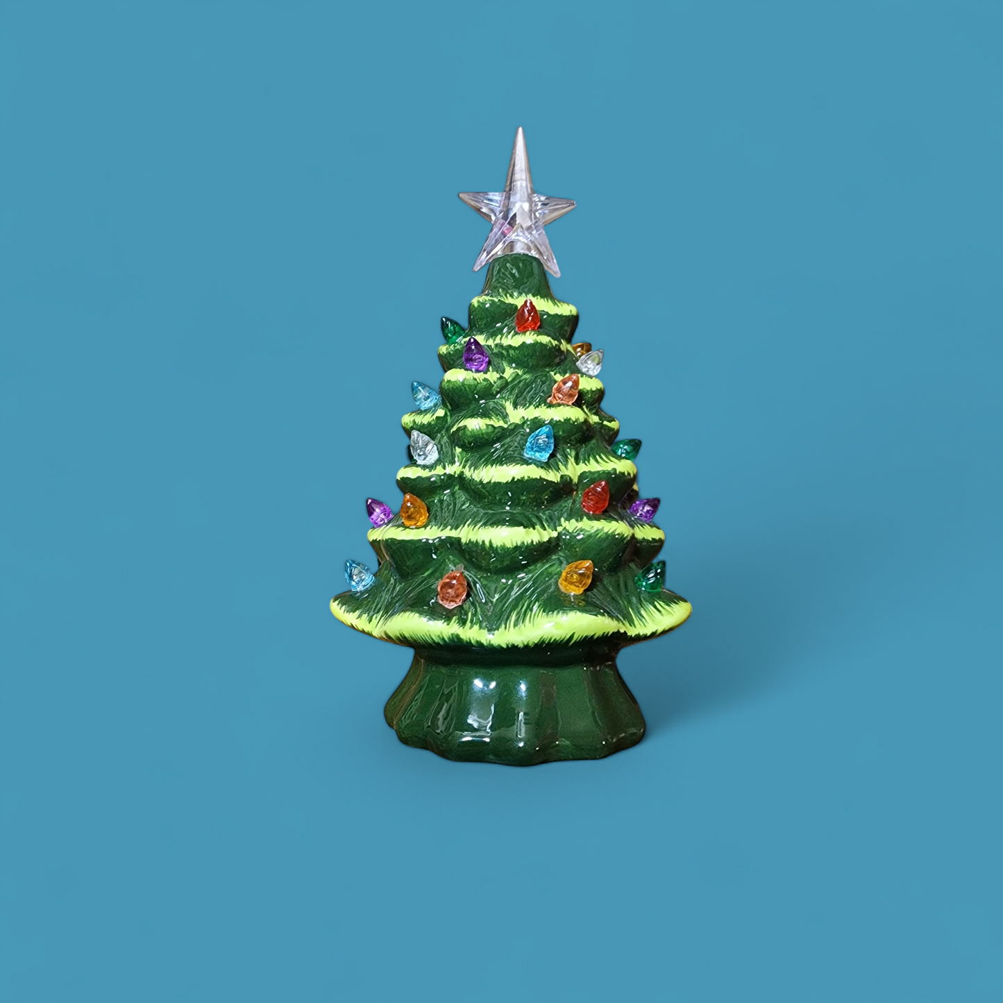 Mini lit Christmas Trees