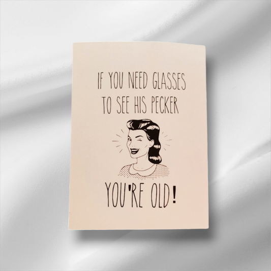 If you need glasses to see his pecker