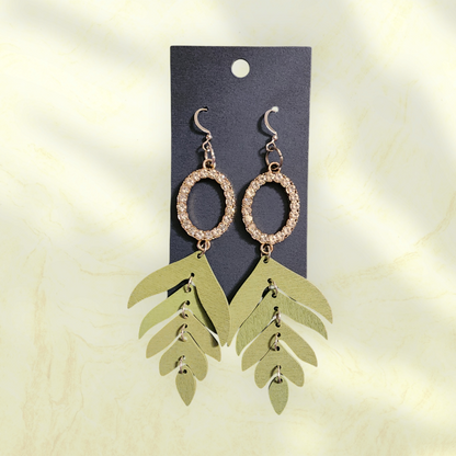 Luxor leafy earrings