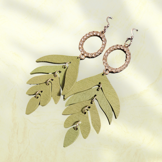 Luxor leafy earrings